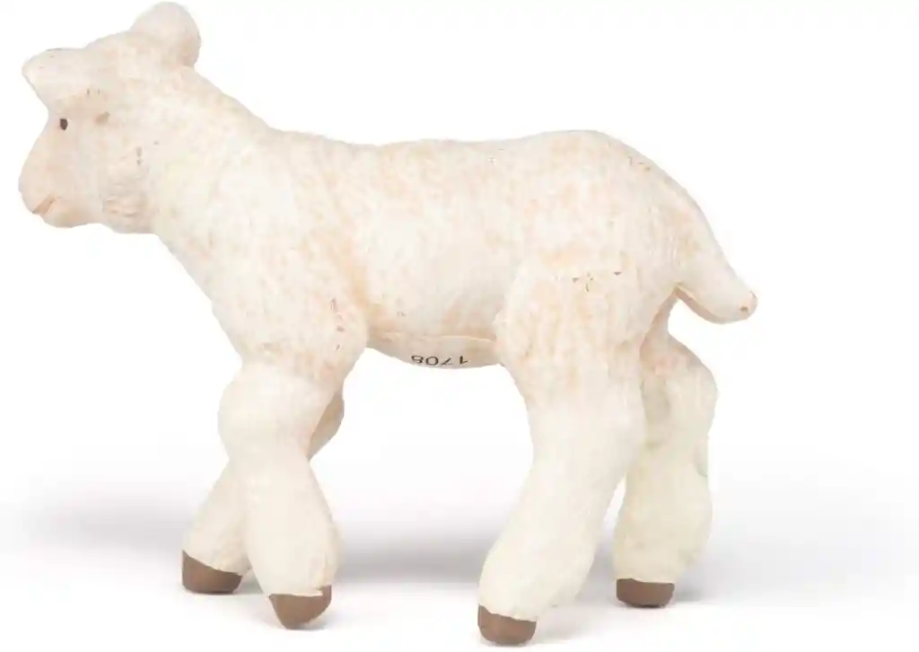 Figura Coleccionable Cordero Pintada A Mano Papo