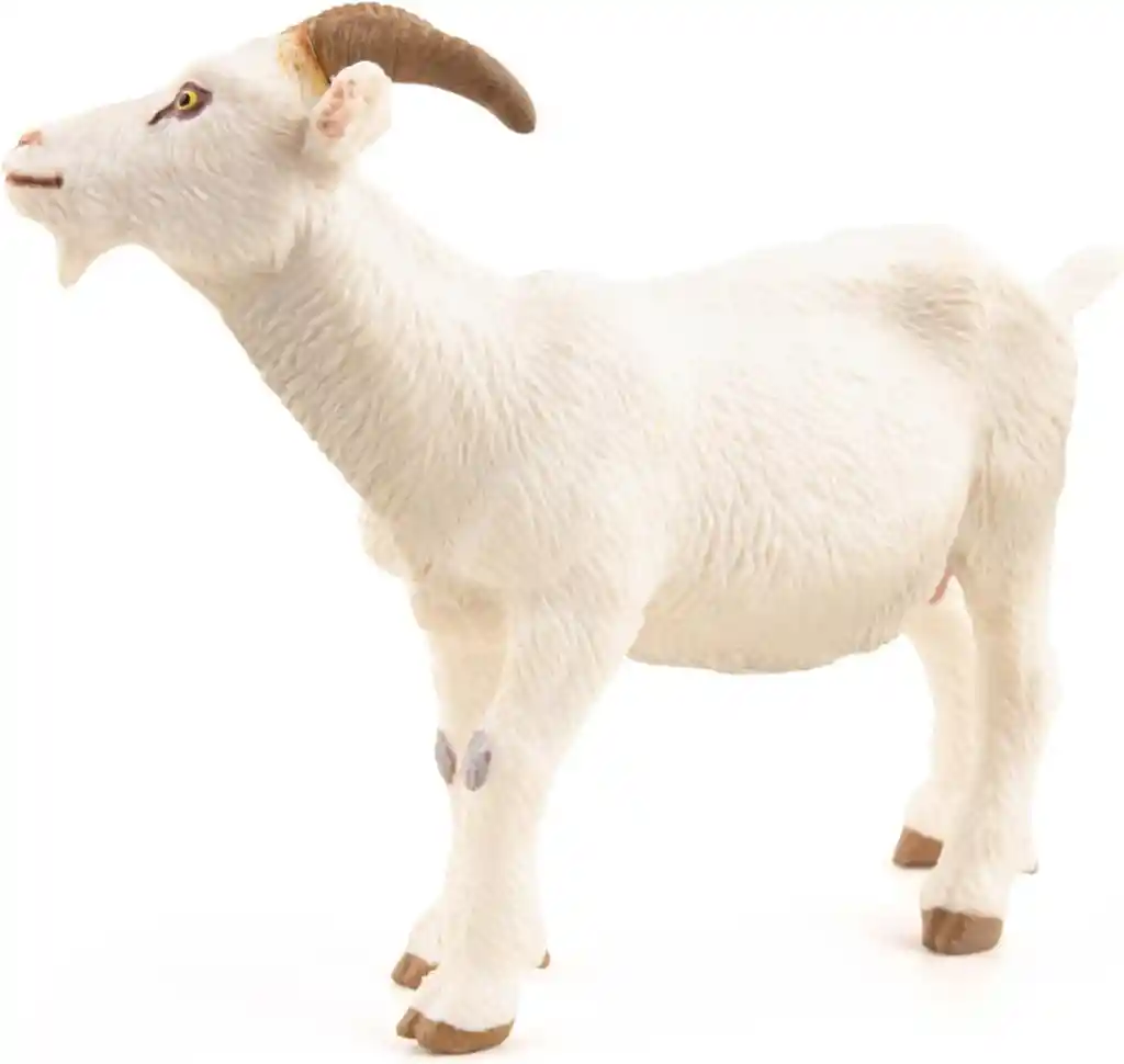 Figura Coleccionable Cabra Blanca A Mano Papo