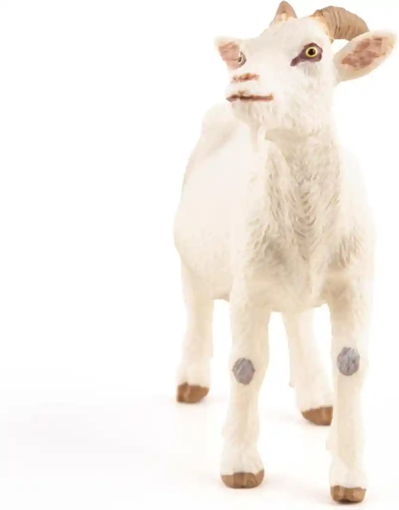 Figura Coleccionable Cabra Blanca A Mano Papo