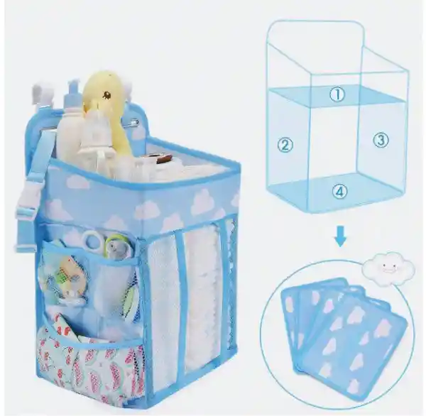 Organizadores De Pañales Colgando Bebe Cuna Fácil
