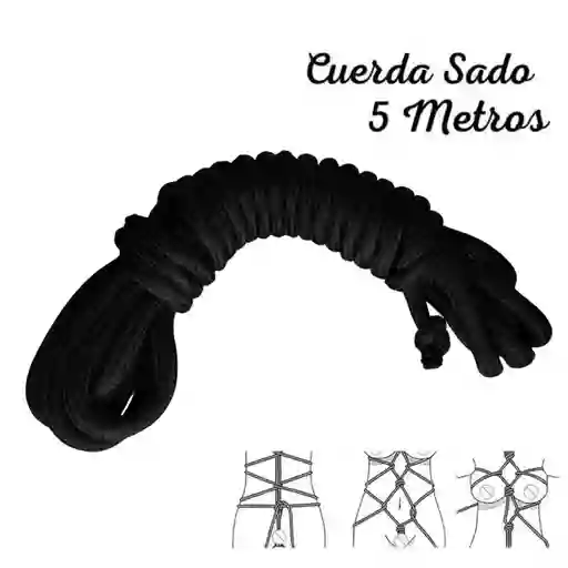 Cuerda Bondage 5 Metros Color Negro Sado Bdsm