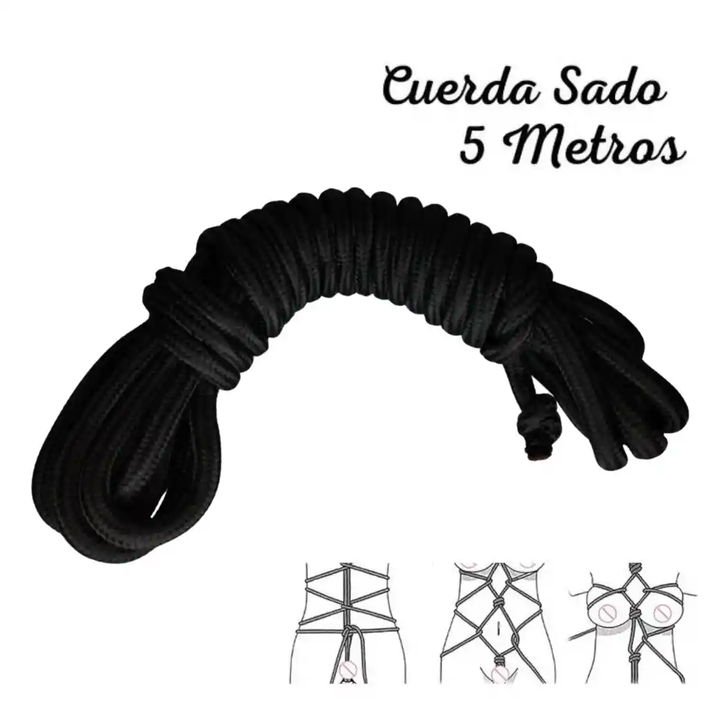 Cuerda Bondage 5 Metros Color Negro Sado Bdsm