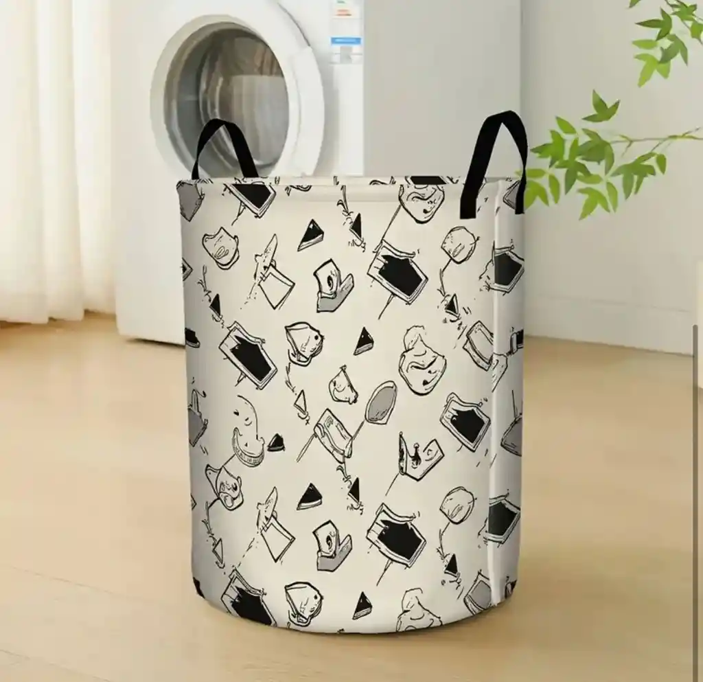 Cesta Canasta Ropa Sucia Organizador Redonda (10)