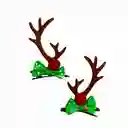 Pinzas Hebillas Navideñas Diseño Venado Para Cabello X 1 Par