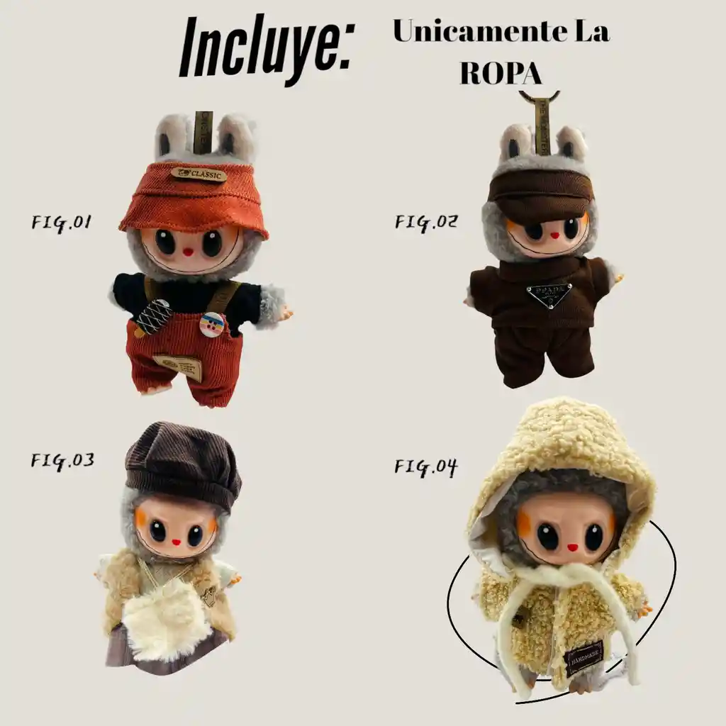 Ropa Para Labubu Conjunto (no Incluye Muñeco)