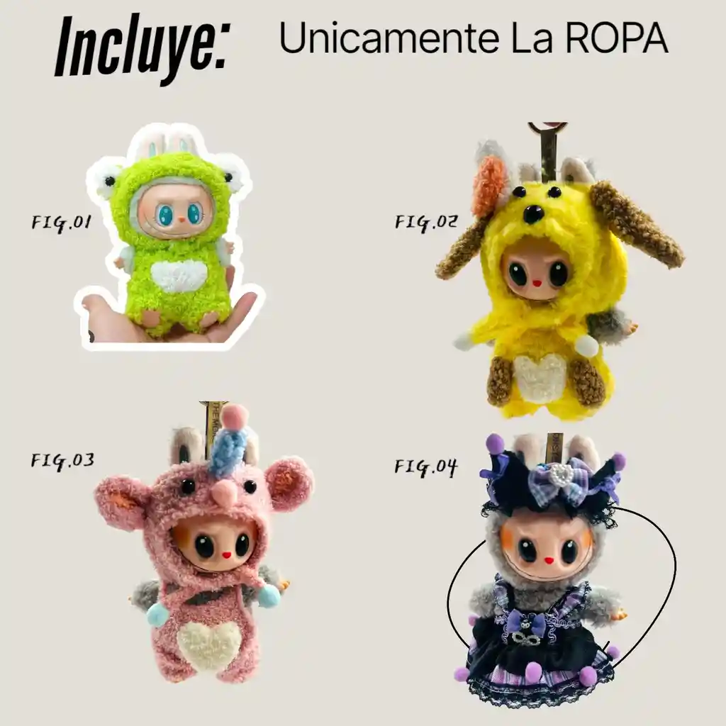 Ropa Para Labubu Disfraz (no Incluye Muñeco)