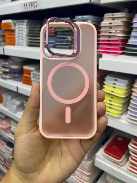 Iphone 15 Pro | Case Premium | Forro Rigido | Carcasa Protectora Con Soporte | Pink