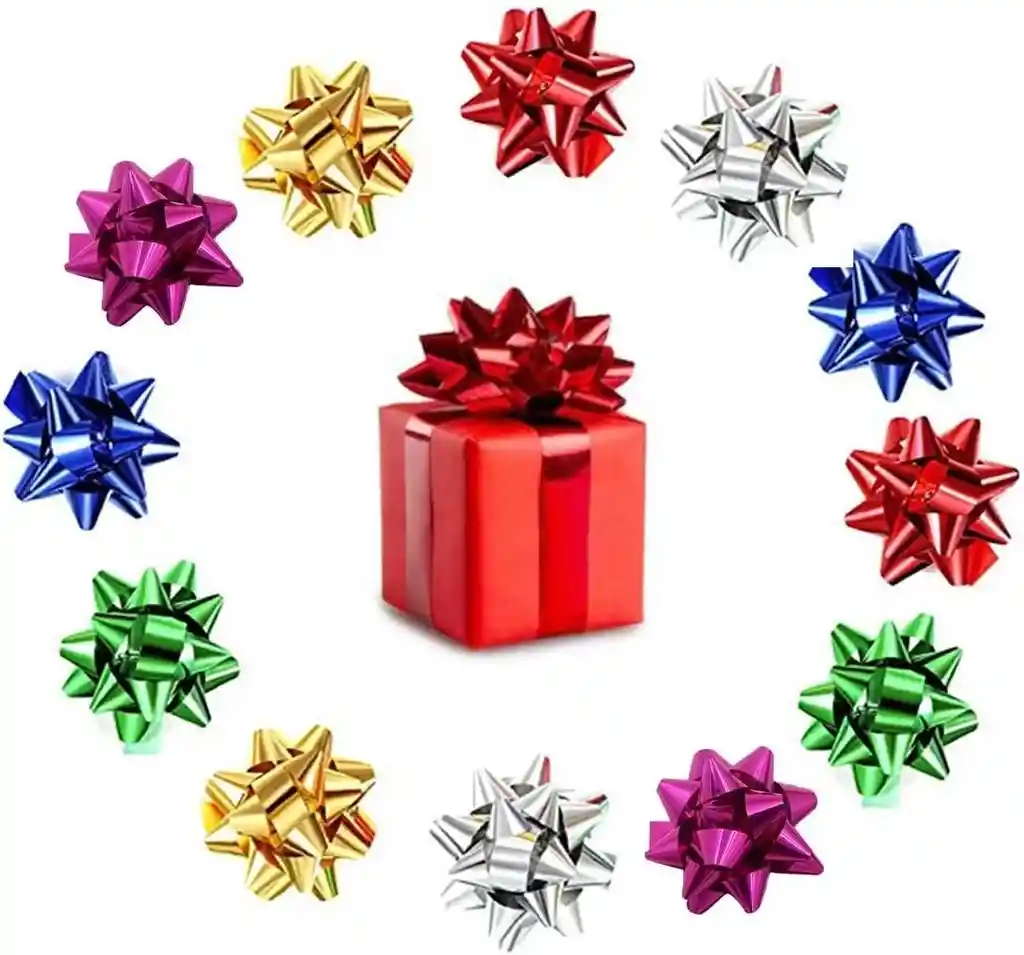 Moño Metalizado Estrella – Mini, Pequeño (1.5cm) ⭐🎀