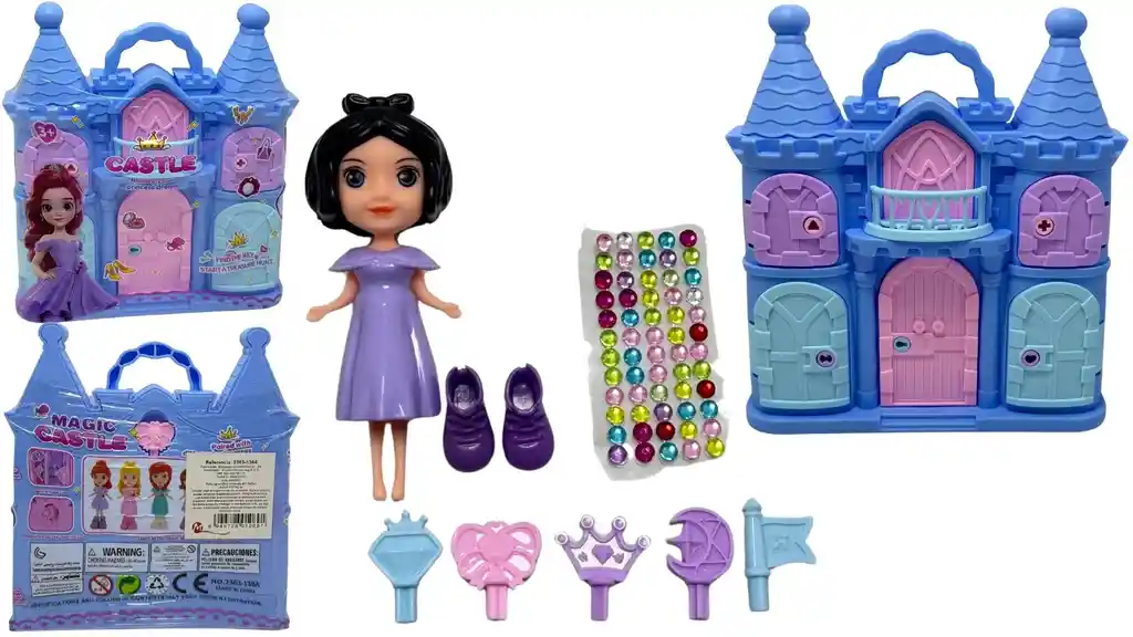 Mini Castle X1und With Keys Educational Dolls Accessories