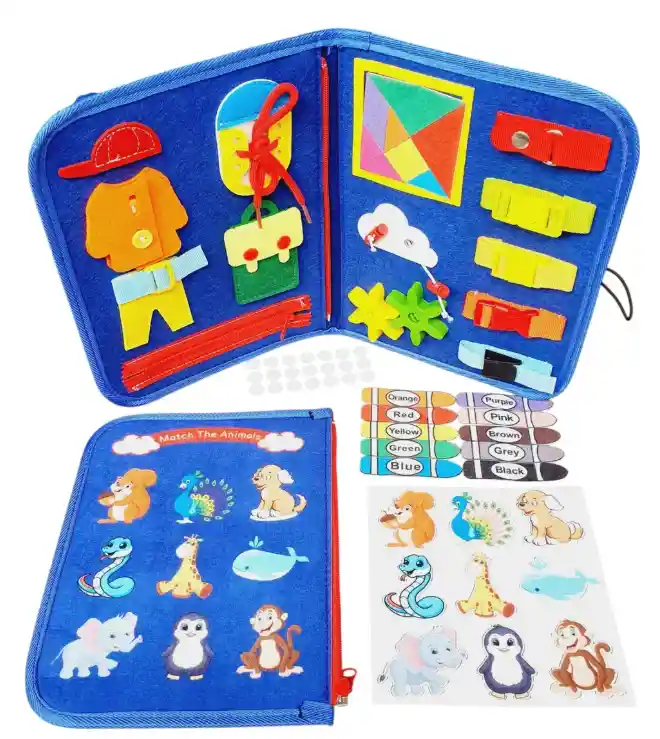 Didactico Libro Infantil Montessori Figuras Texturas Motriz