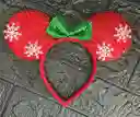 Diadema O Balaca Navidad Orejas Lentejuelas Rojas