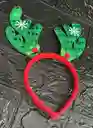 Diadema O Balaca Navidad Reno Puntos Verdes