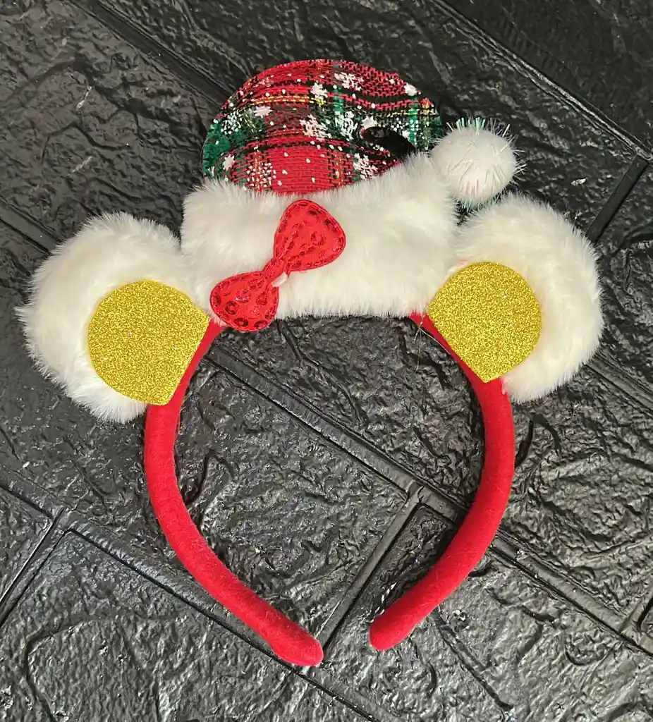 Diadema O Balaca Navidad Oso Luces