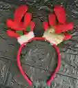 Diadema O Balaca Navidad Reno Lentejuelas Rojas