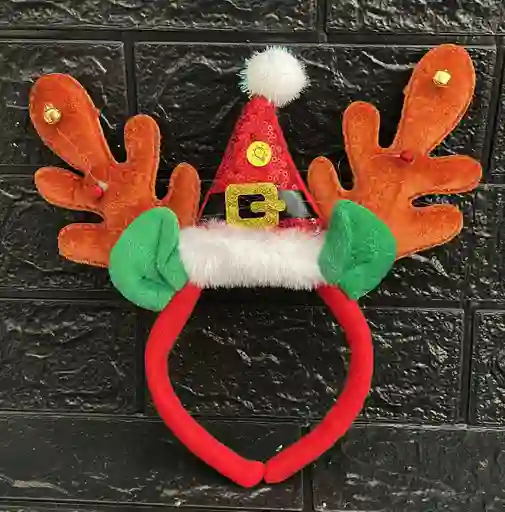 Diadema O Balaca Navidad Reno Con Luces