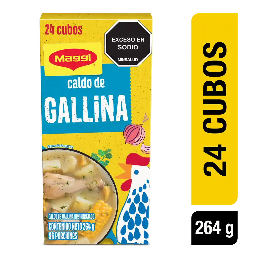 Maggi Caldo de Gallina x 24 cubos x 264g caja