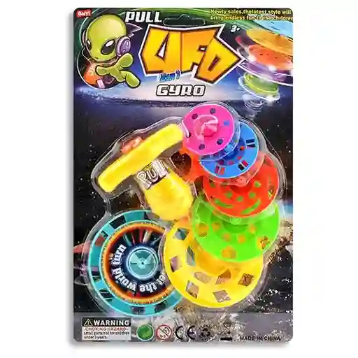 Juguete Set De Trompo Curda Ufo Gyro En Blister Ref. 8833g