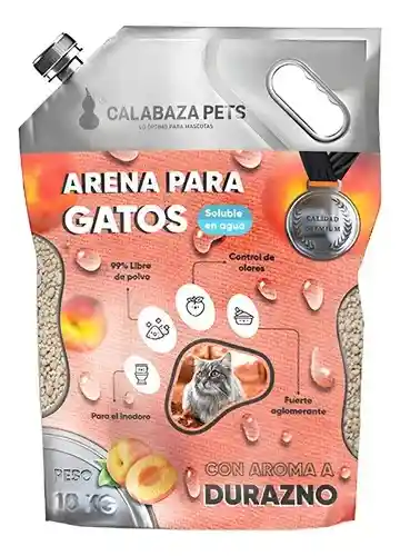 Arena Calabaza Carbon Activado Soluble - Olor Durazno 4.5 Kg