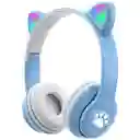 Diadema Audifonos Niña Bluetooth Orejas De Gato Luz Rgb Mz03