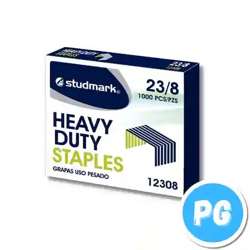 Caja Gancho Cosedora Studmark X1000 Unds 23/8 50 Hojas