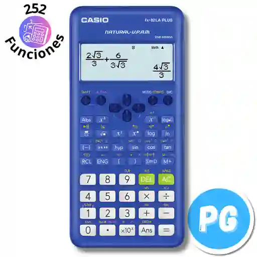 Calculadora Casio Cientifica 82la Plus 252 Funciones Azul