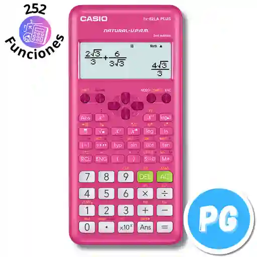 Calculadora Casio Cientifica 82la Plus 252 Funciones Rosada