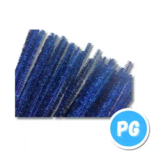 Paquete Chelines Metalizados X10 Unds Azul