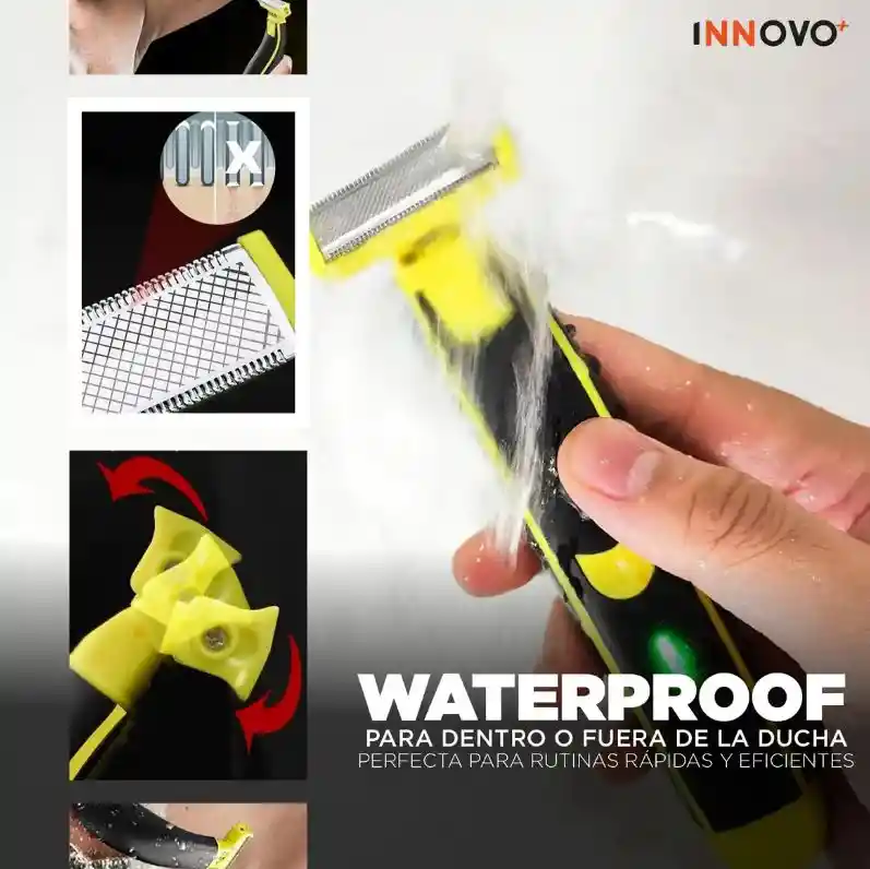 Afeitadora Recargable Portátil Waterproof 700mah Con Peines De Corte