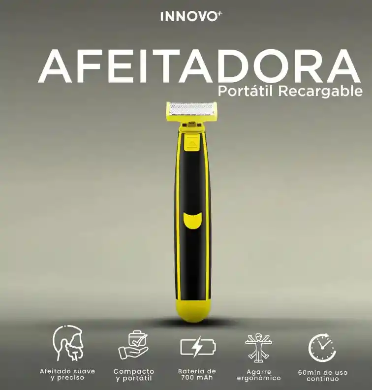 Afeitadora Recargable Portátil Waterproof 700mah Con Peines De Corte