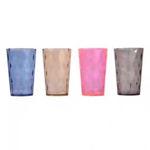 Vaso Plastico Varios Colores Dim:6x6x11cm