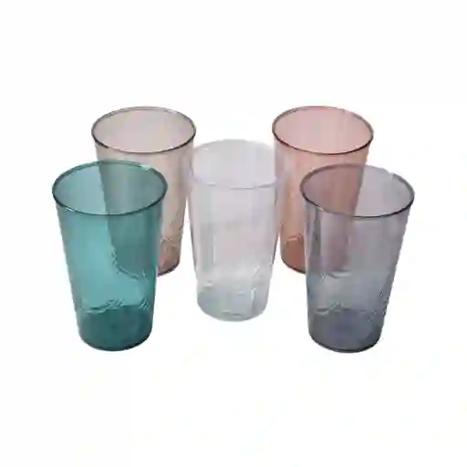 Vaso Plastico Varios Colores Dim:8x8x13