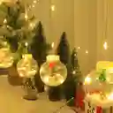 Cortina De Navidad Luz Led Cálidas Luces Esferas Nieve De Navidad 3m X 0.7m Decoración Navideña