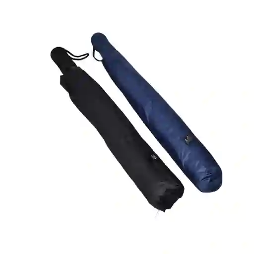 Sombrilla Semi Automatica Azul Y Negro
