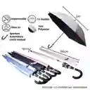 Sombrilla Semiautomatica Baston Poliester Metal Varios Color