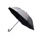 Sombrilla Semiautomatica Baston Poliester Metal Varios Color