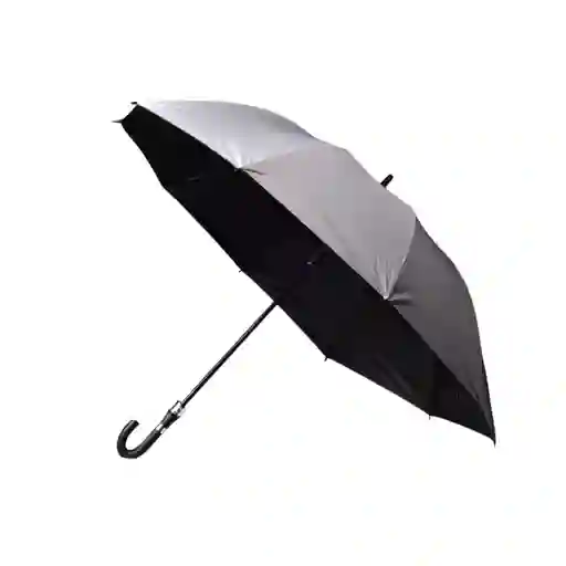 Sombrilla Semiautomatica Baston Poliester Metal Varios Color