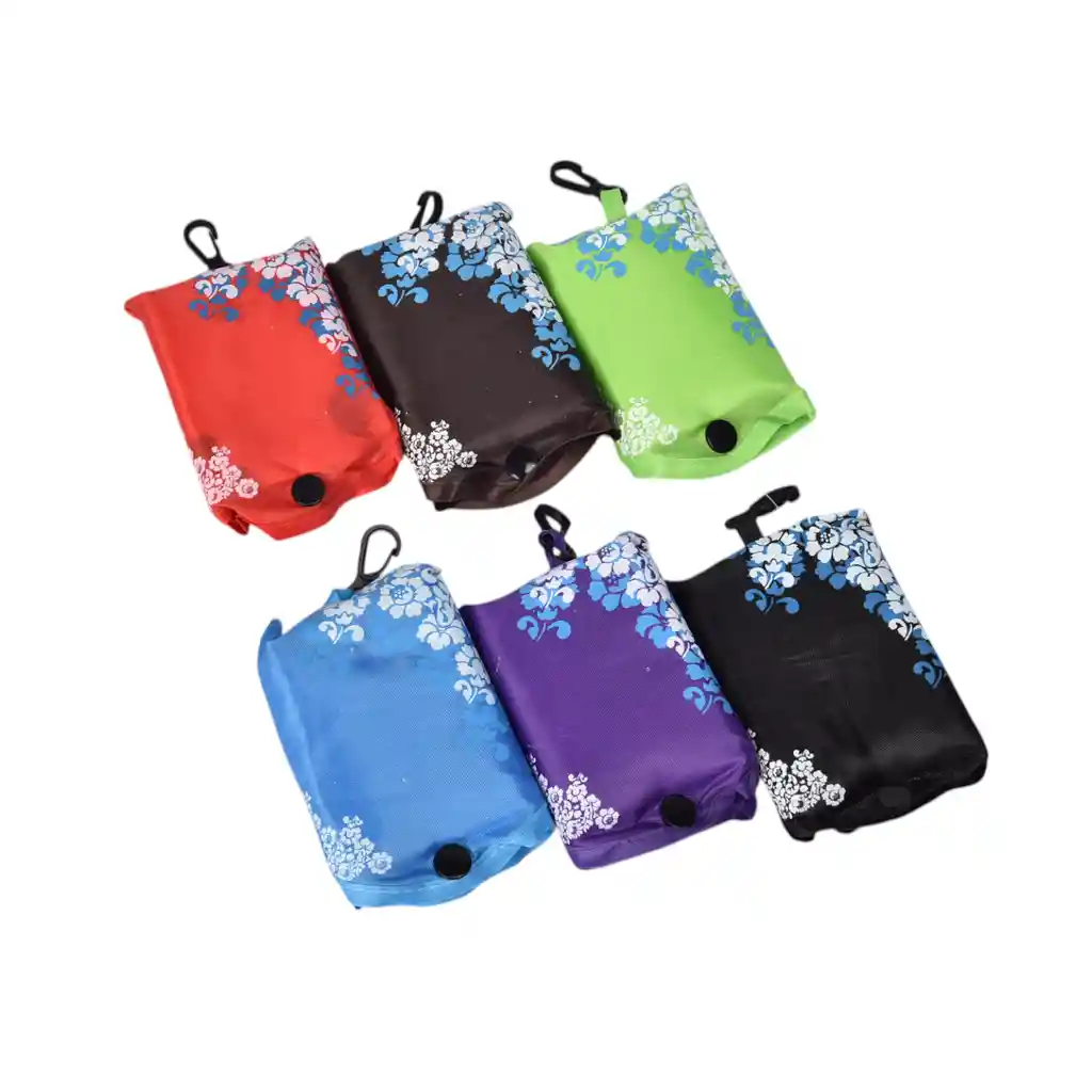 Bolsa Reutilizable Portatil Poliester Para Compras Varios Colores