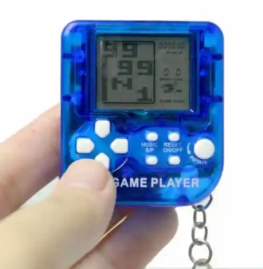 Mini Tetris Portatil Llavero Con 99 Juegos - Jugador Del Juego Verde
