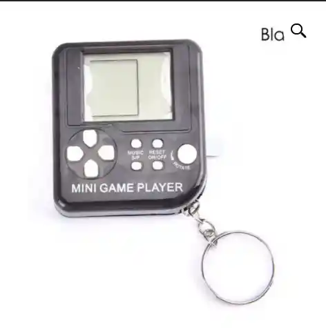 Mini Tetris Portatil Llavero Con 99 Juegos - Jugador Del Juego Negro