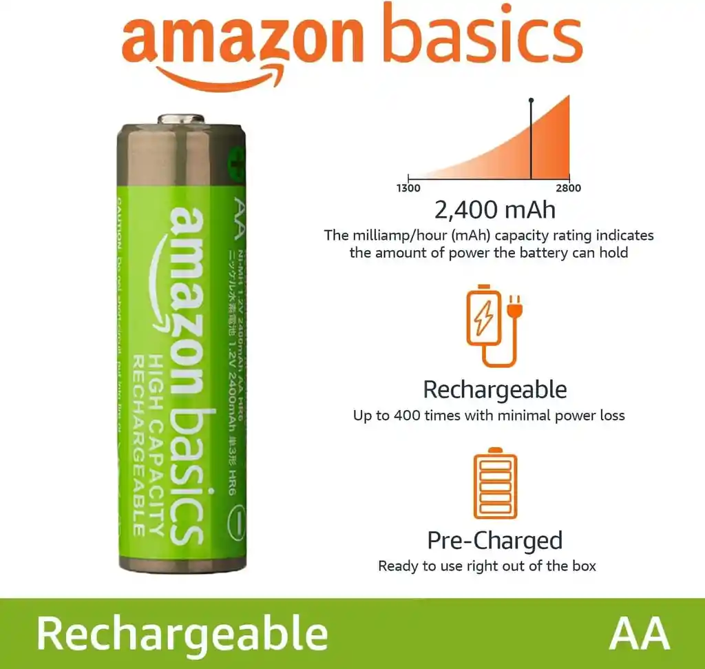 Baterias Recargables Amazon Basic Aa 2400mah