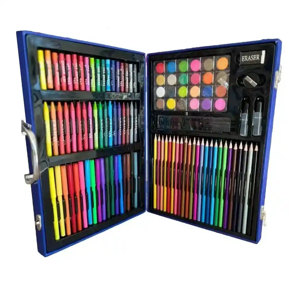 Set Kit De Arte Y Dibujo Tipo Maleta Astronauta 128 Piezas Para Niño Ref. 128-1