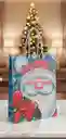 Bolsa De Regalo Navideña 18x23 Cm – Pequeña Ilustrada En Estilo De Dibujos Animados Con Acabado Brillante (glitter)