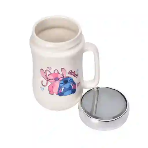 Mug Pocillo Ceramica Personaje Con Tapa Espejo 380ml Dim:13x7