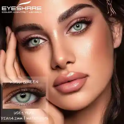 Lentes De Contacto Sin Graduación Eyeshare Color Verde Claro