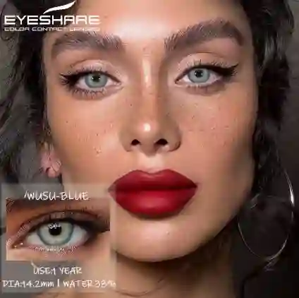 Lentes De Contacto Sin Graduación Eyeshare Color Azul Claro