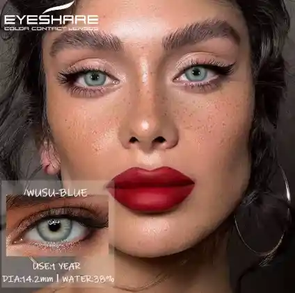 Lentes De Contacto Sin Graduación Eyeshare Color Azul Claro