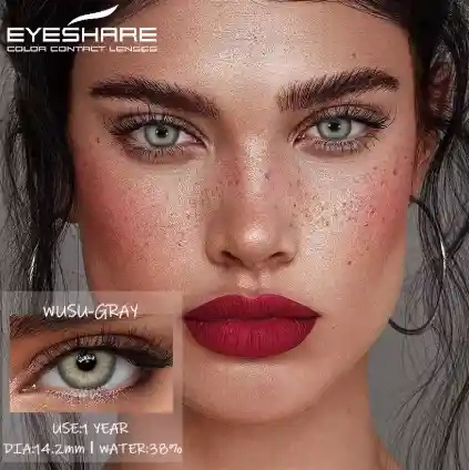 Lentes De Contacto Sin Graduación Eyeshare Color Gris