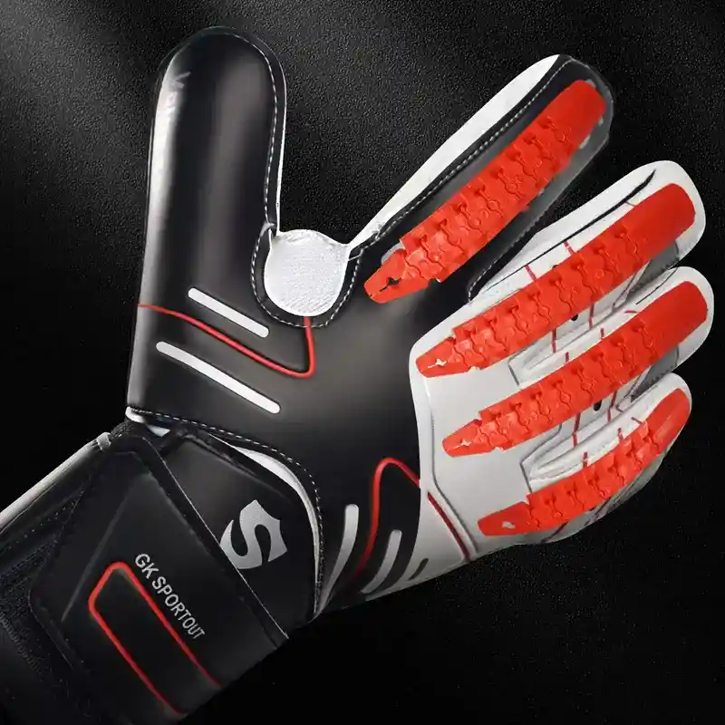 Guantes Arquero Rojo Con Protección Anti-lesiones Talla 8