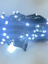 Luces Led Navidad 100 Bombillos Luz Blanca Cable Verde