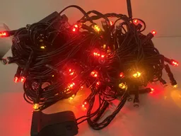 Luces Led Navidad 100 Bombillos Luz Multicolor Cable Verde